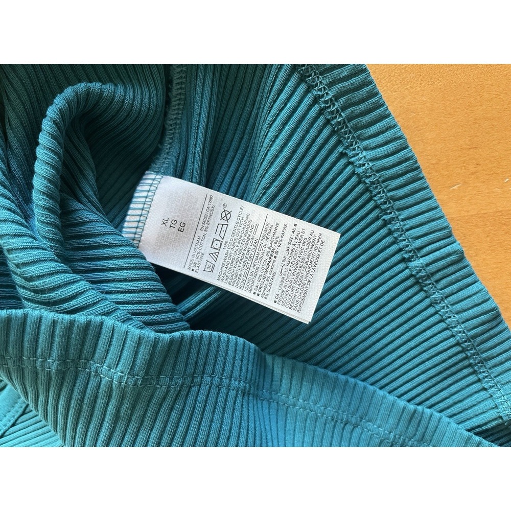 Old Navy Women's Ribbed Knit Crop Tank Tops Sz XL Teal Blue NEW Summer - Picture 4 of 7